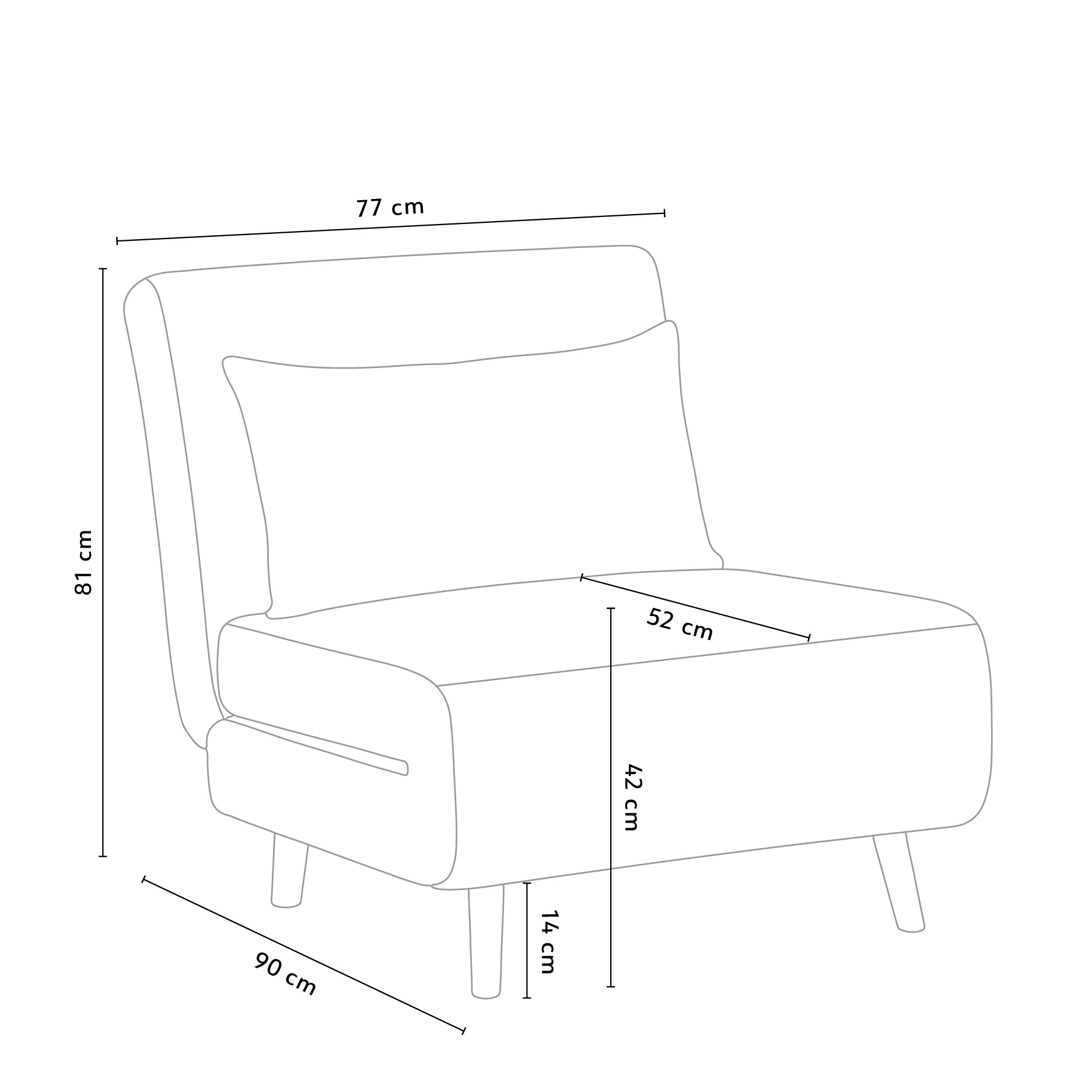 Iowa II Schlafsofa – 1 Pers.